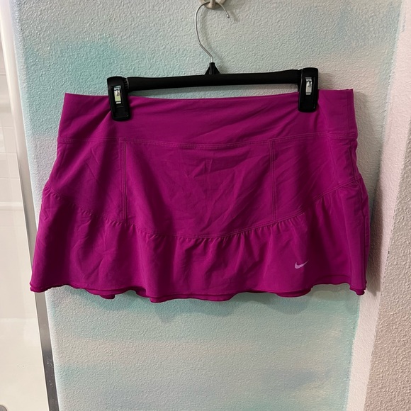 Nike Pink Tennis Skirt with Built in Shorts - Picture 1 of 8